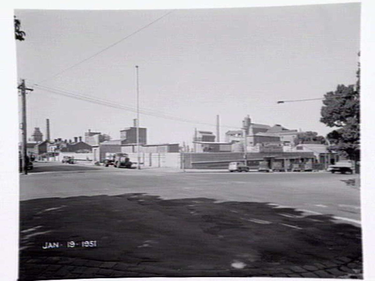 Location unidentified, possibly 278 Queen Street, Melbourne, future site of Elastic Webbing Pty. Ltd, Melbourne City (1950–51)