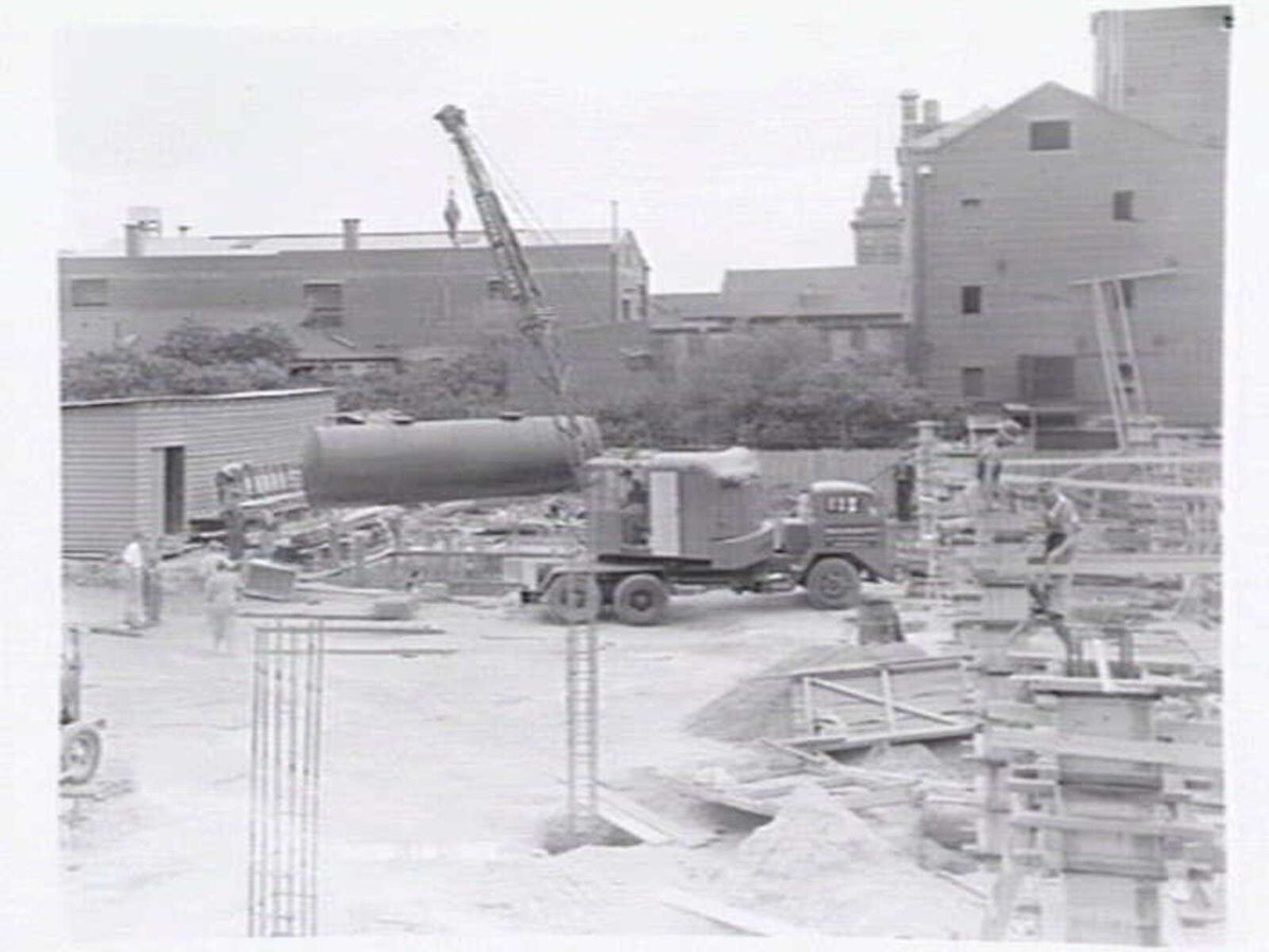 Location unidentified, possibly 278 Queen Street, Melbourne, future site of Elastic Webbing Pty. Ltd, Melbourne City (1950–51)