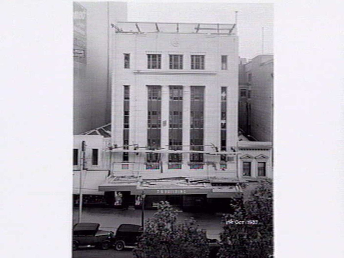 Progression photographs of building the Melbourne Theosophical Society Building, Collins Street, Melbourne, Melbourne City (1937)