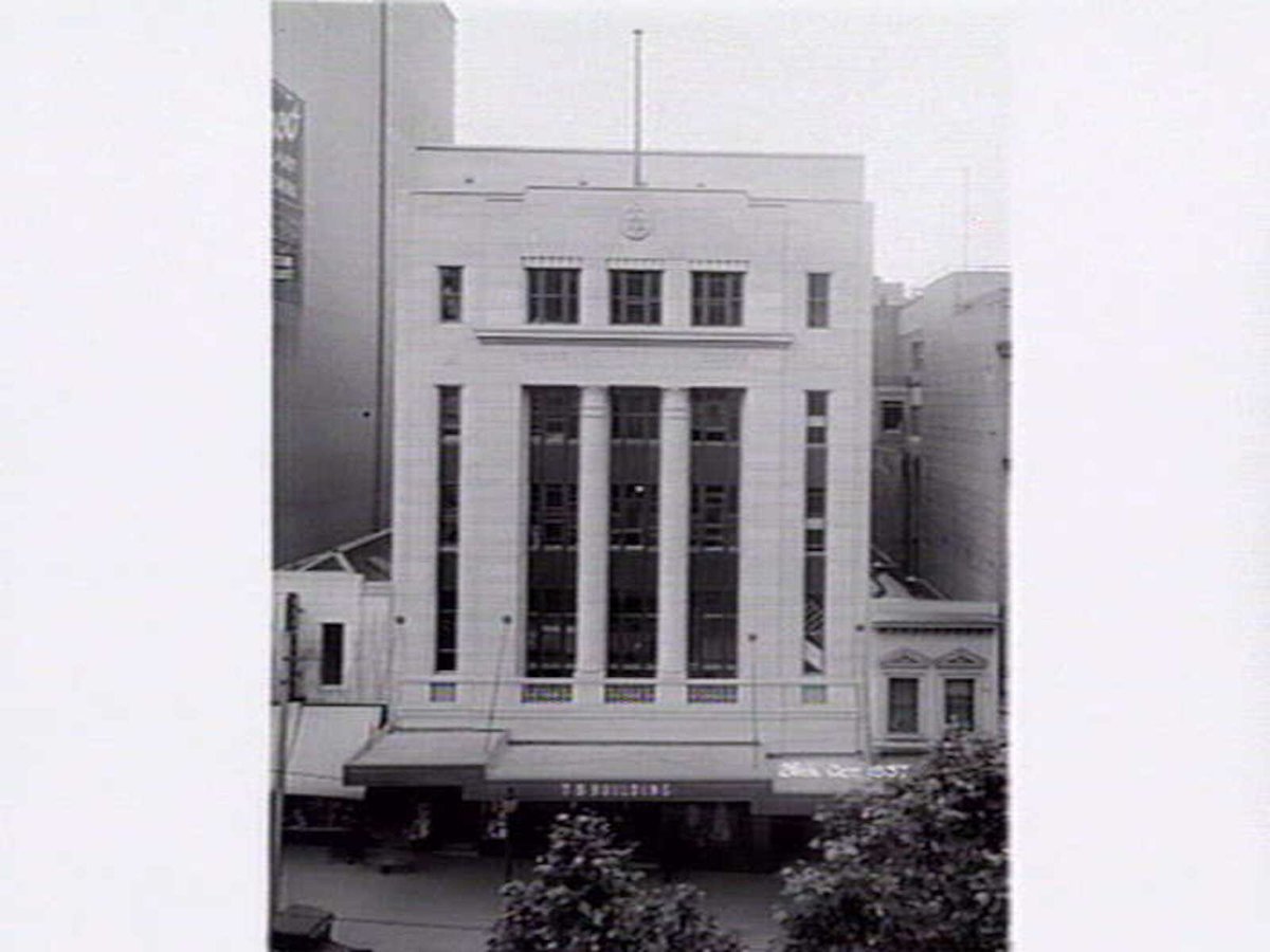 Progression photographs of building the Melbourne Theosophical Society Building, Collins Street, Melbourne, Melbourne City (1937)