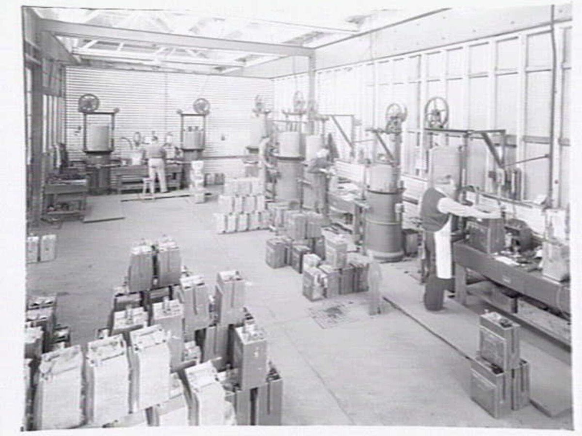 Interior and exterior views and products produced by Parkinson & Cowan Australasia, stove manufacturers of Sunshine Rd. Footscray West (1946)