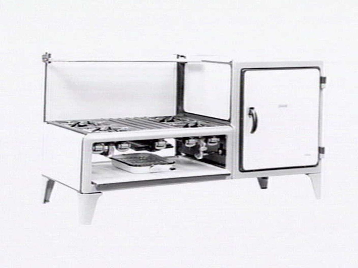 Interior and exterior views and products produced by Parkinson & Cowan Australasia, stove manufacturers of Sunshine Rd. Footscray West (1946)