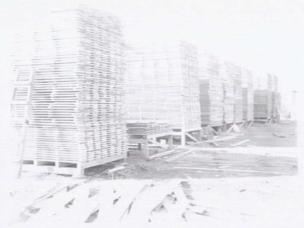 Housing Commission of Victoria prefabricated homes and construction yards by G.A. Winwood, builder of Camberwell (1949)