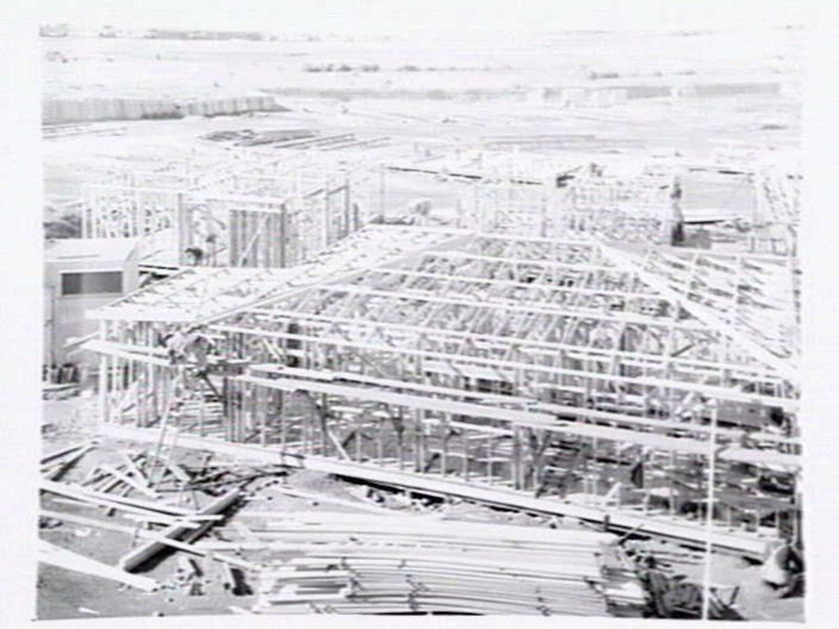Housing Commission of Victoria prefabricated homes and construction yards by G.A. Winwood, builder of Camberwell (1949)
