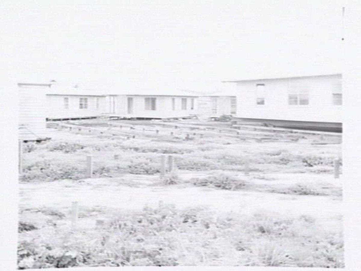 Housing Commission of Victoria prefabricated homes and construction yards by G.A. Winwood, builder of Camberwell (1949)