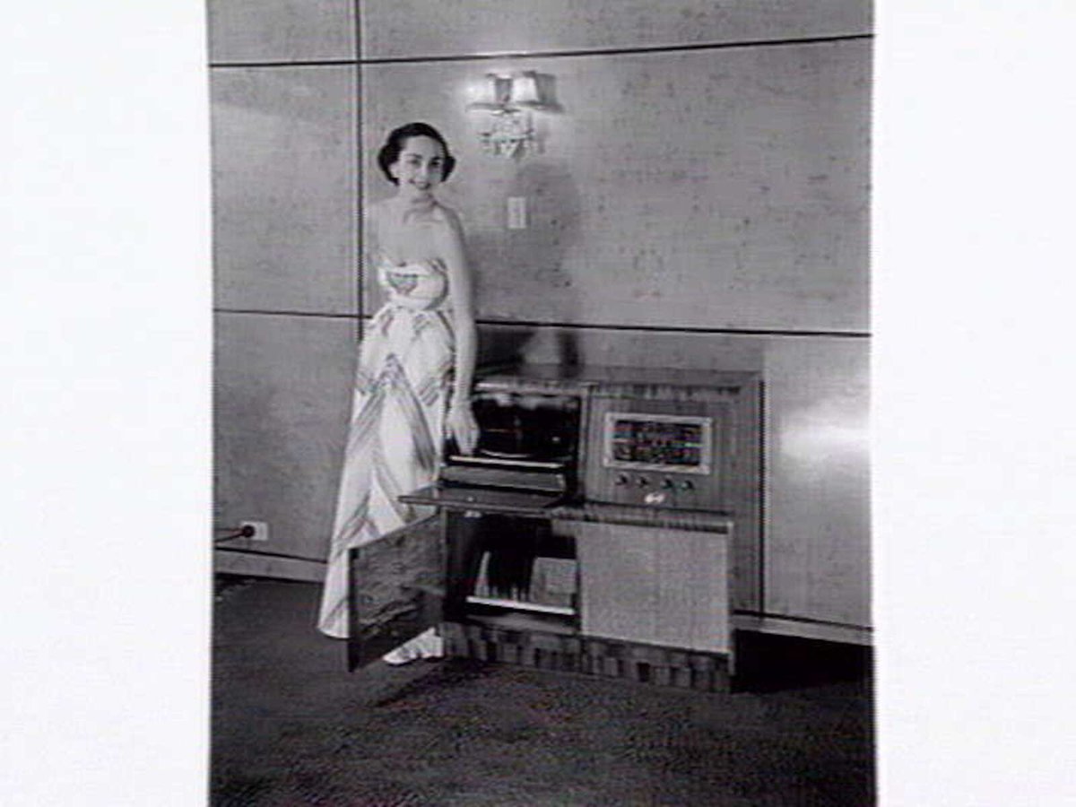 Classic brand sound equipment displayed at Classic Radios, Malvern East (1950–56)