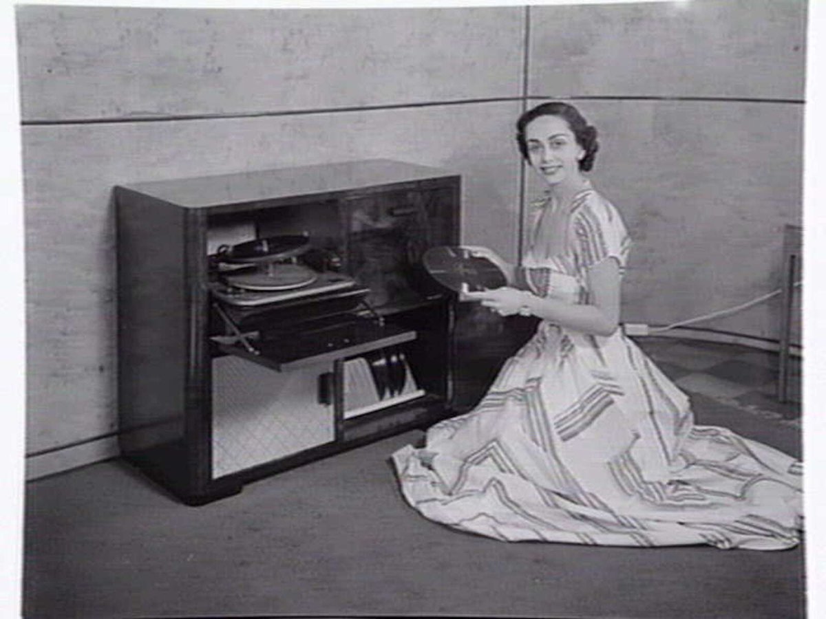 Classic brand sound equipment displayed at Classic Radios, Malvern East (1950–56)