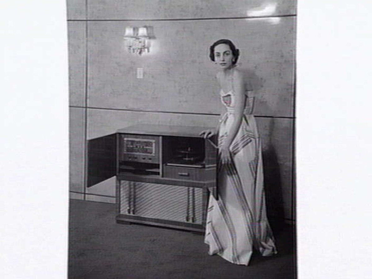 Classic brand sound equipment displayed at Classic Radios, Malvern East (1950–56)
