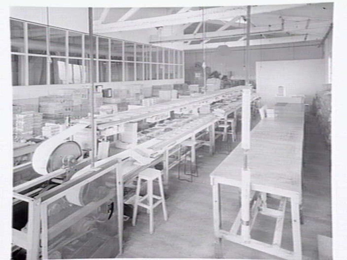 Interiors and exteriors at Rowntree and Co. (Aust.) Pty. Ltd., confectioners, Brunswick (1951?)