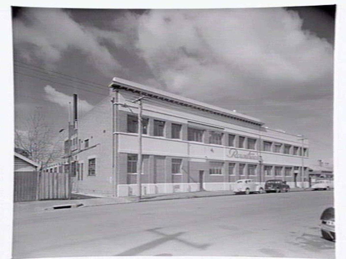 Interiors and exteriors at Rowntree and Co. (Aust.) Pty. Ltd., confectioners, Brunswick (c. 1951)