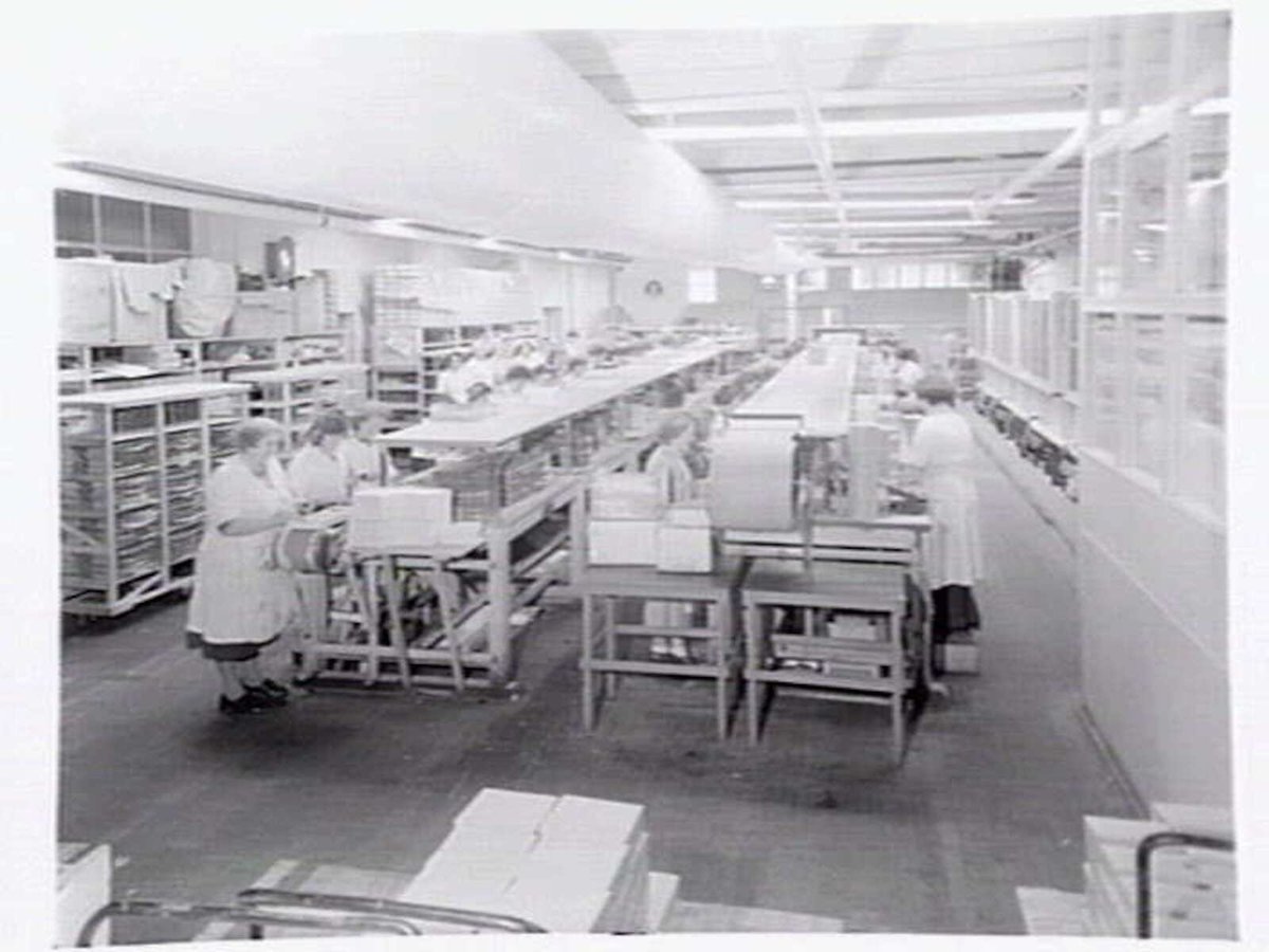 Interiors and exteriors at Rowntree and Co. (Aust.) Pty. Ltd., confectioners, Brunswick (c. 1951)