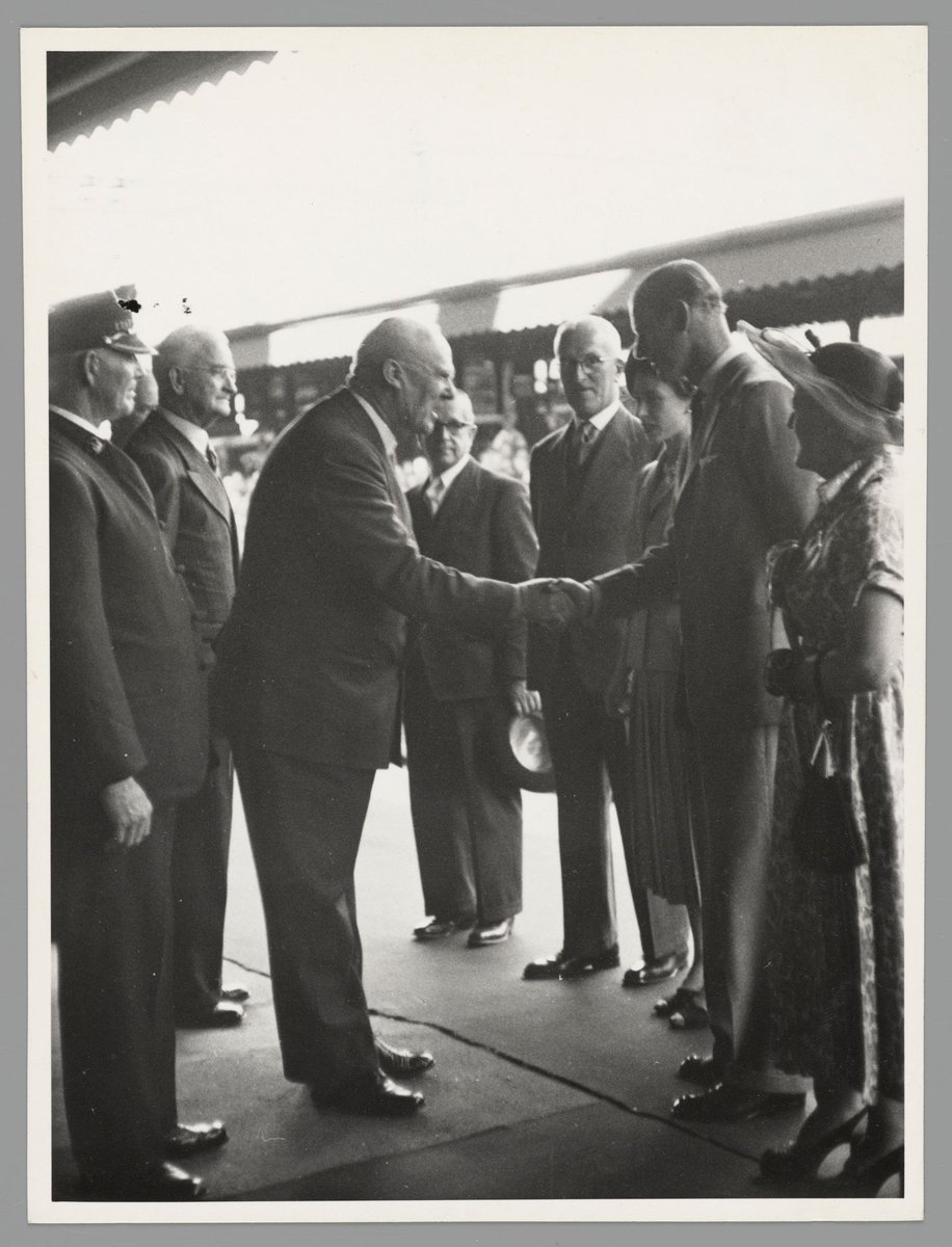 Queen Elizabeth and Prince Philip at Flinders Street Railway Station, Melbourne City (1954)