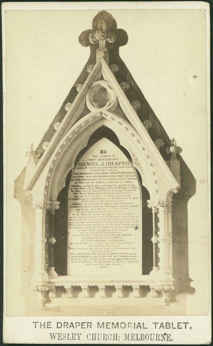 The Draper memorial tablet, Wesley Church, Melbourne (1866–1900)