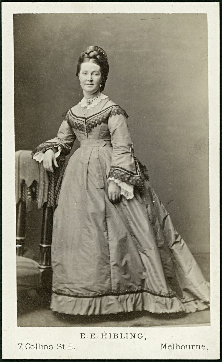Studio portrait of woman by Hibbling, Melbourne, Victoria, Preston (1873–77)