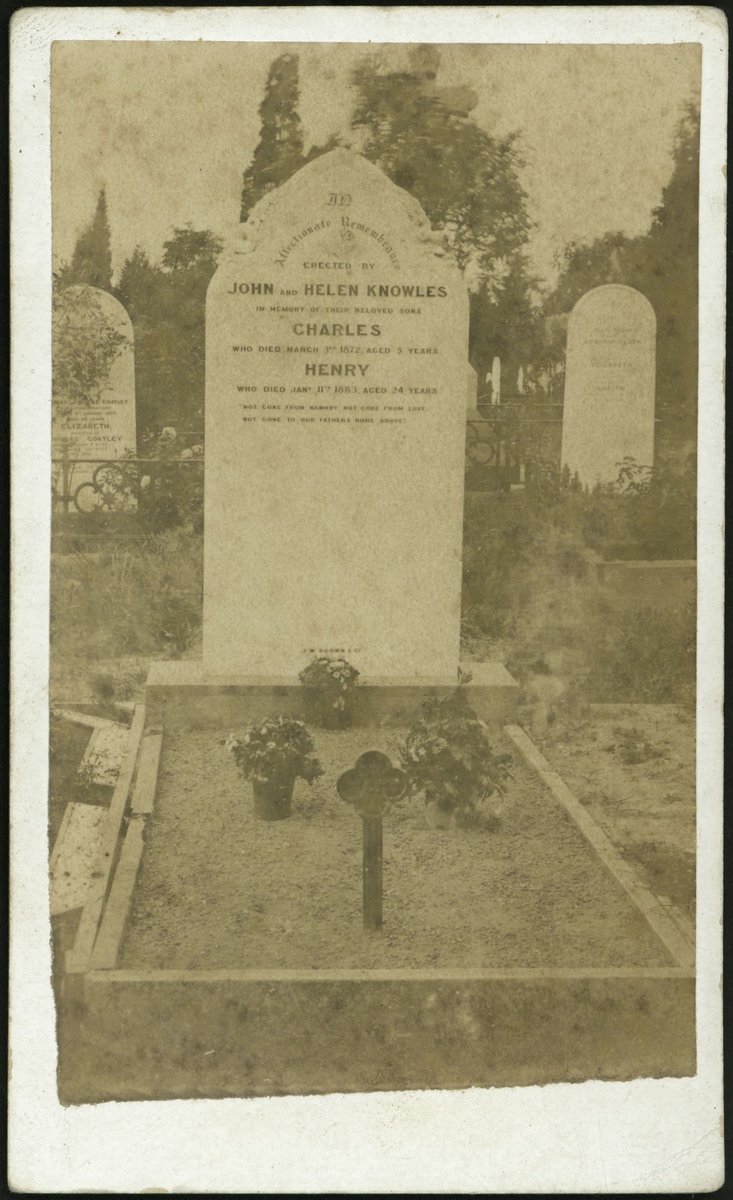 [Gravestone in Melbourne General Cemetery], Carlton (c. 1885)