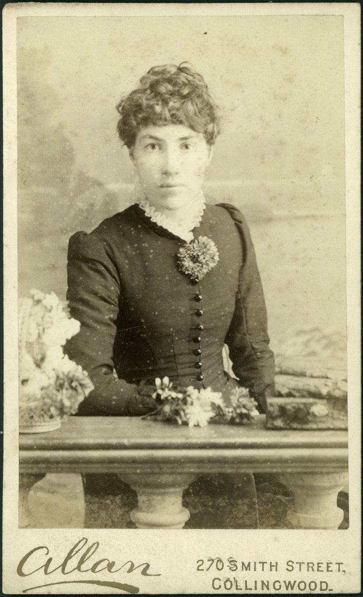 Portrait photographs of young women taken by Mark Joseph Allan, Collingwood, Vic (1888–1900)