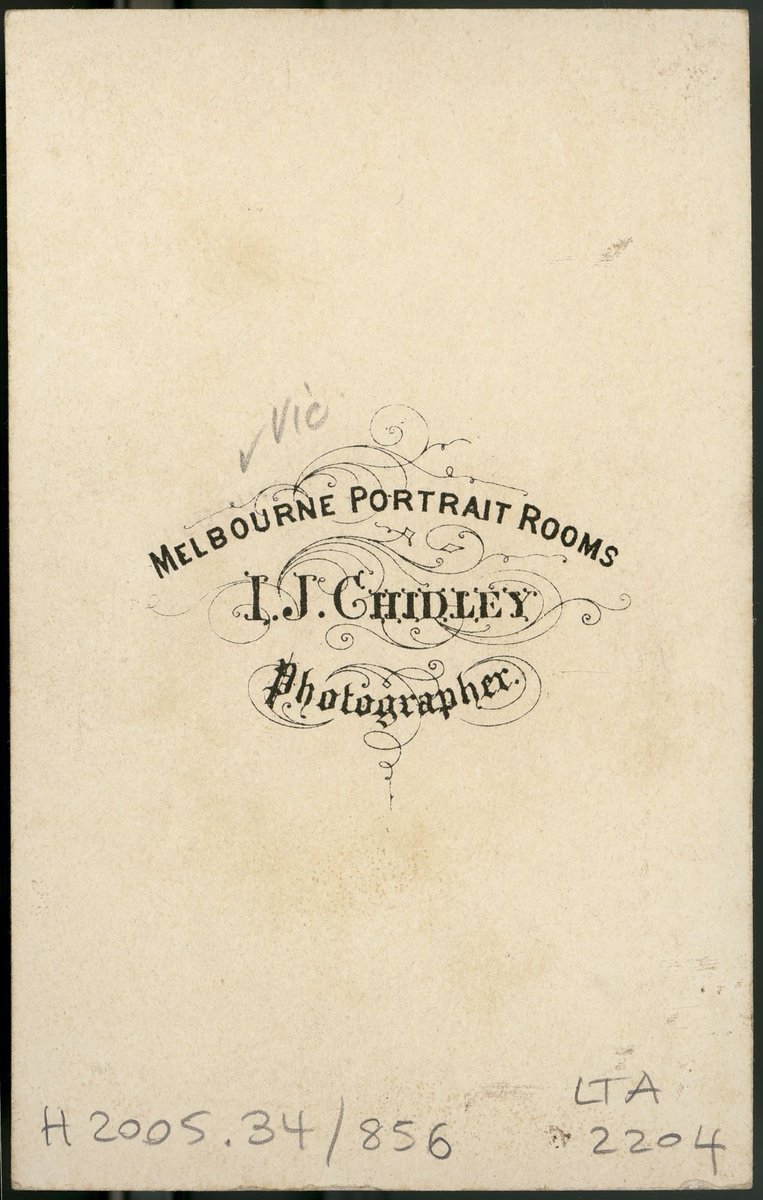 Studio portraits taken in Melbourne by I. J. Chidley (1850–80)