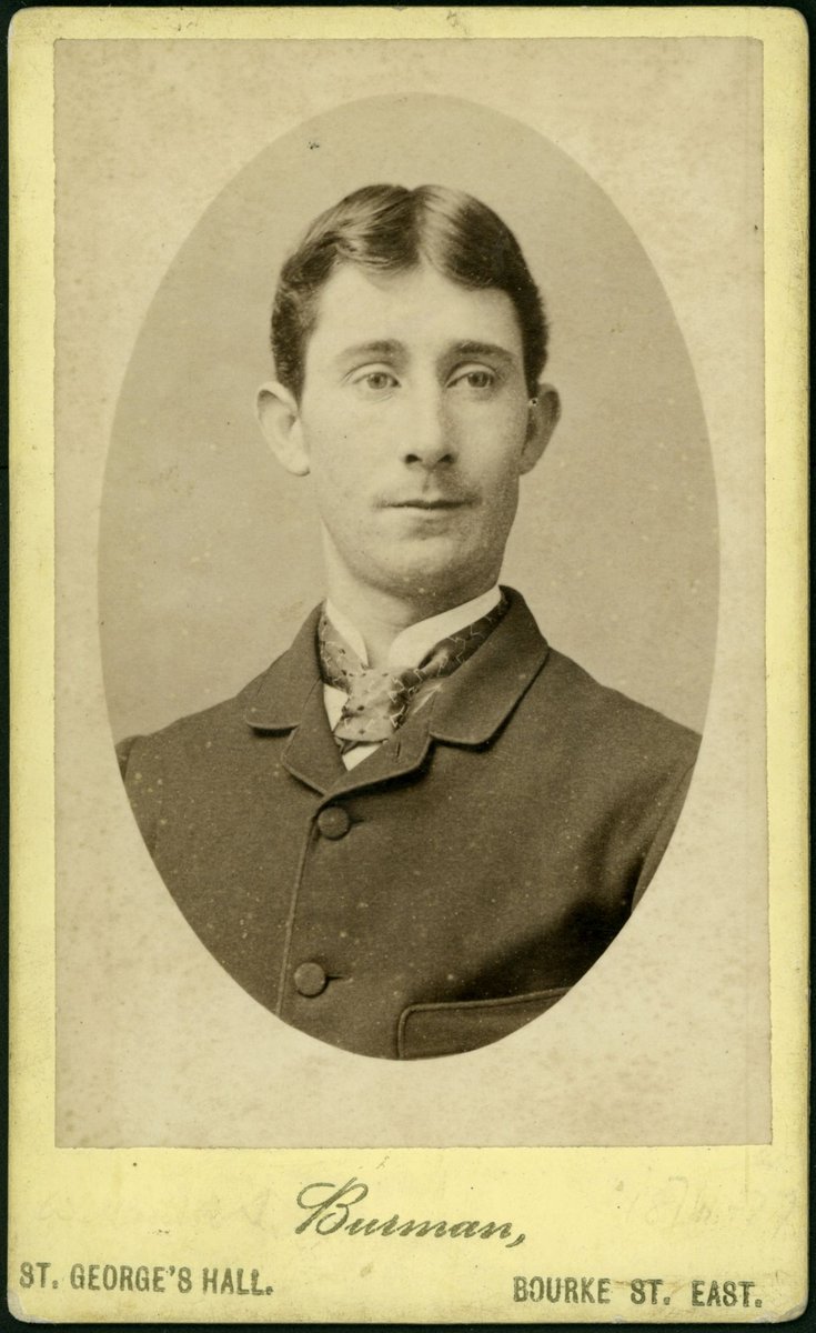 Portrait photographs by F. C. Burman, St George's Hall, Bourke Street, Melbourne, Melbourne City (1878–79)