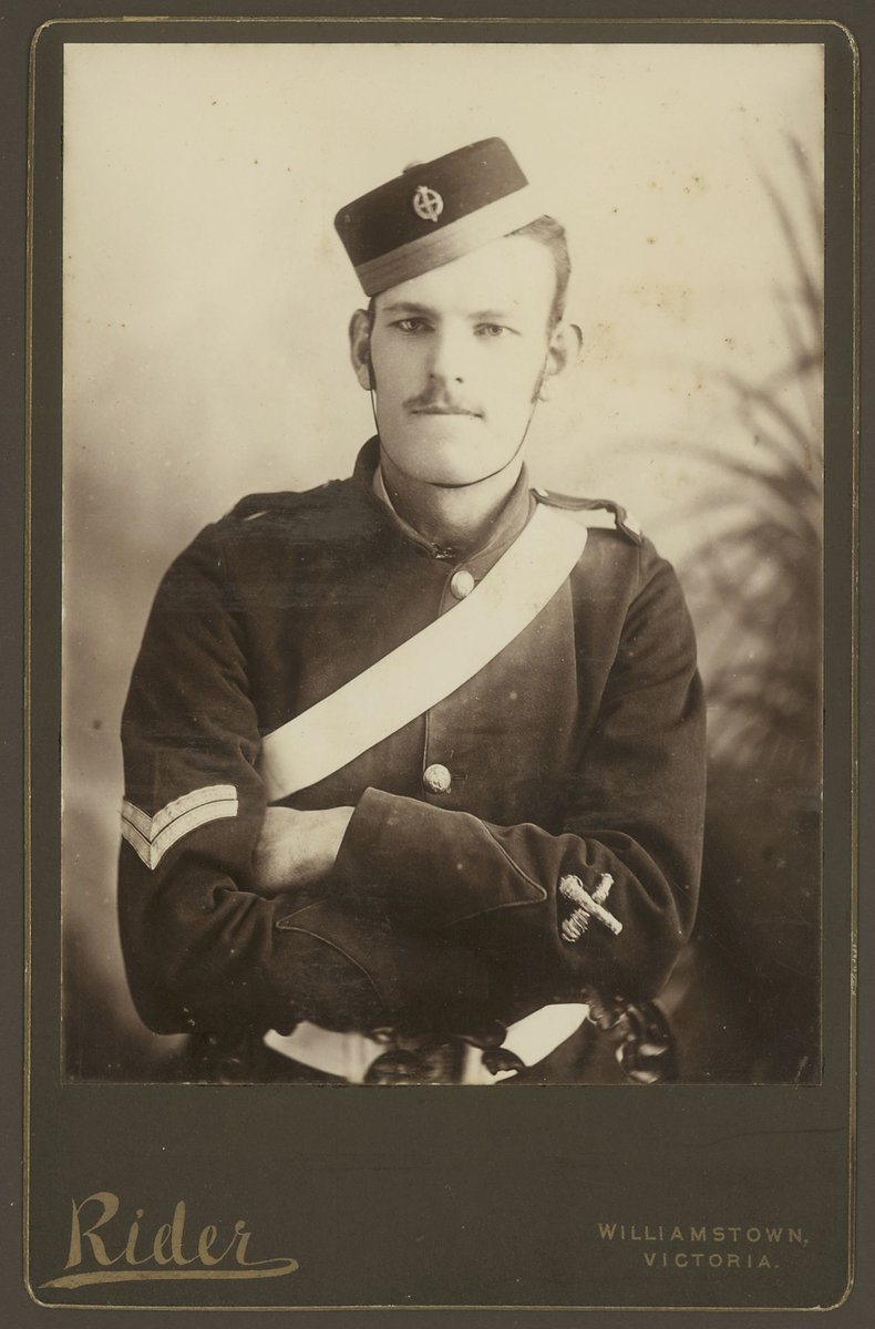 Portrait photographs of soldiers by Rider of Williamstown, Vic (1860–90)