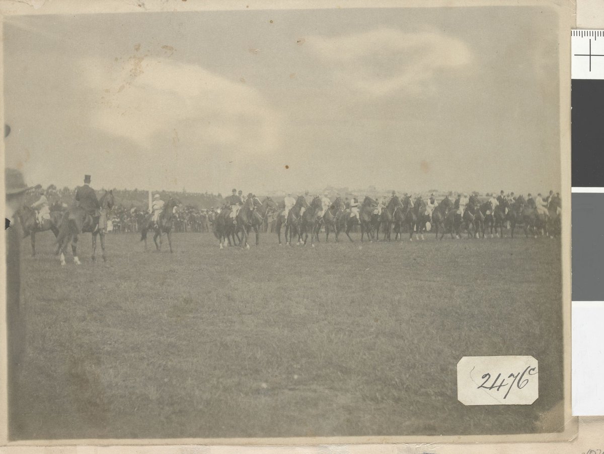Start for the Melbourne Cup, Flemington (1889)