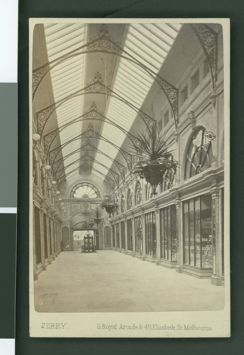 View of the Royal Arcade Melbourne, Melbourne City (1870)