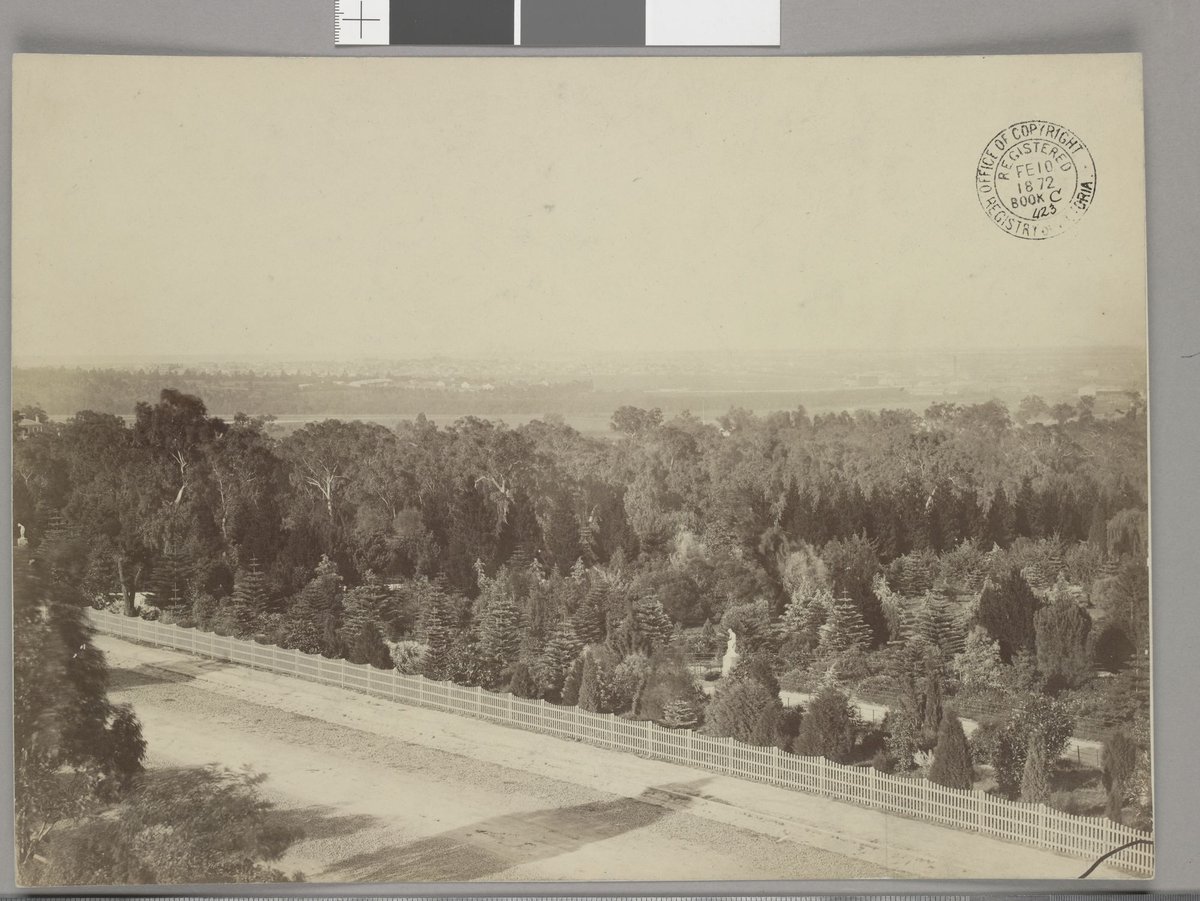West view of Fitzroy Gardens, East Melbourne (1872)