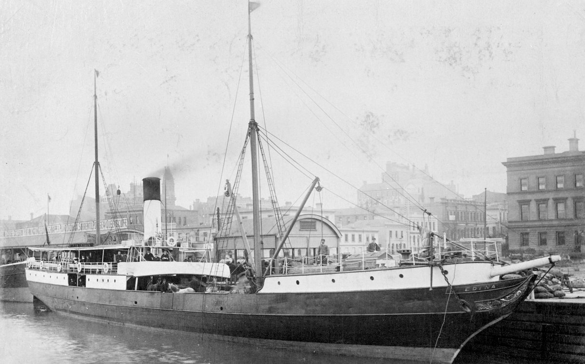 EDINA : Melbourne. 223 tons. Built at Glasgow. 1854. Oldest steamer in commission in the empire (1854–1920)