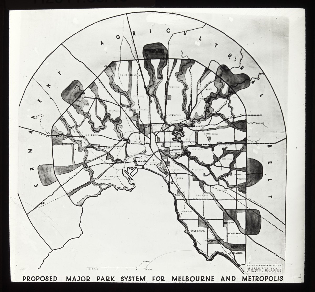Proposed major park system for Melbourne and metropolis, [Vic.] (1920–30)