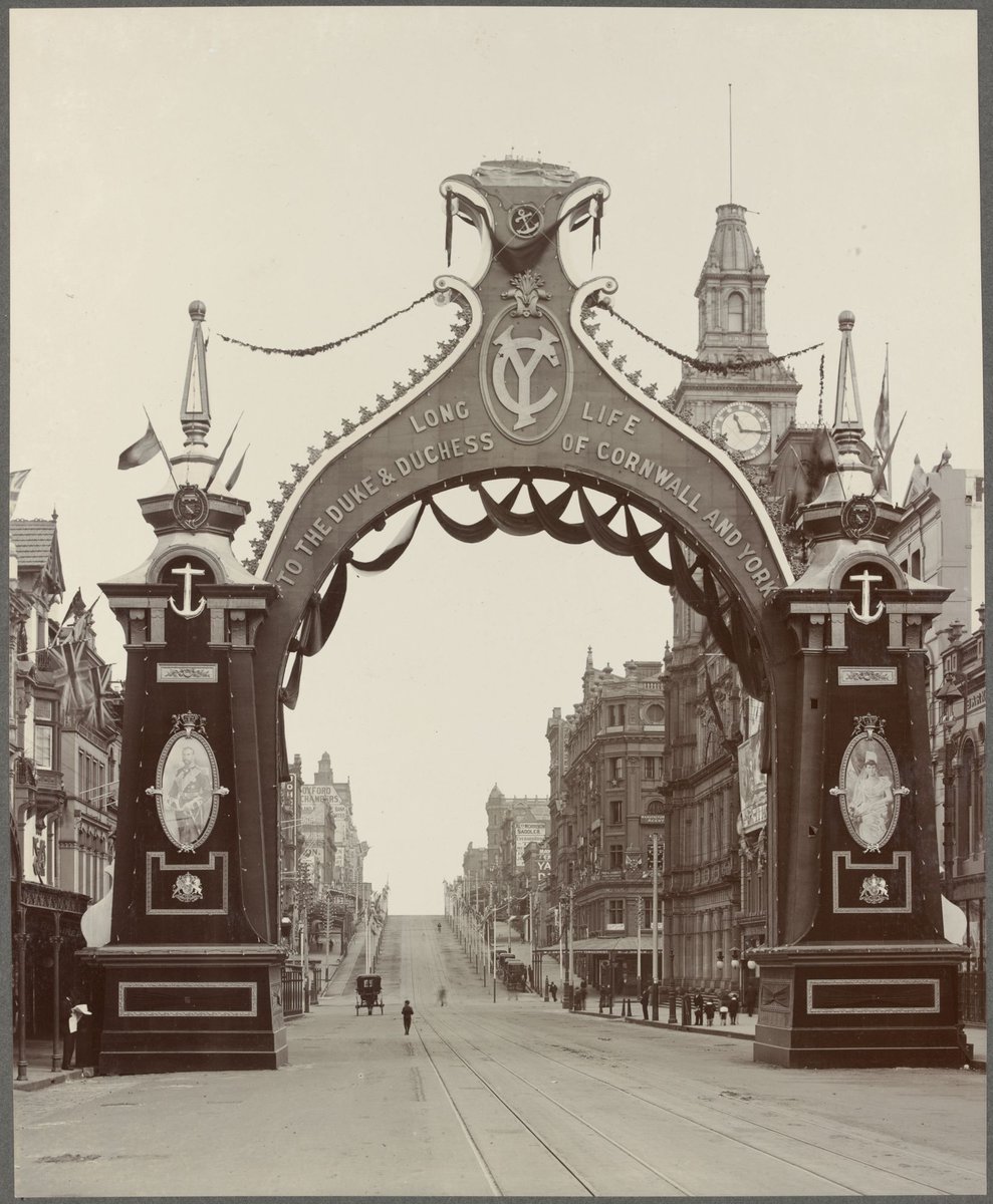 The duke's arch, Bourke Street. (Looking west.), Melbourne City (1901)
