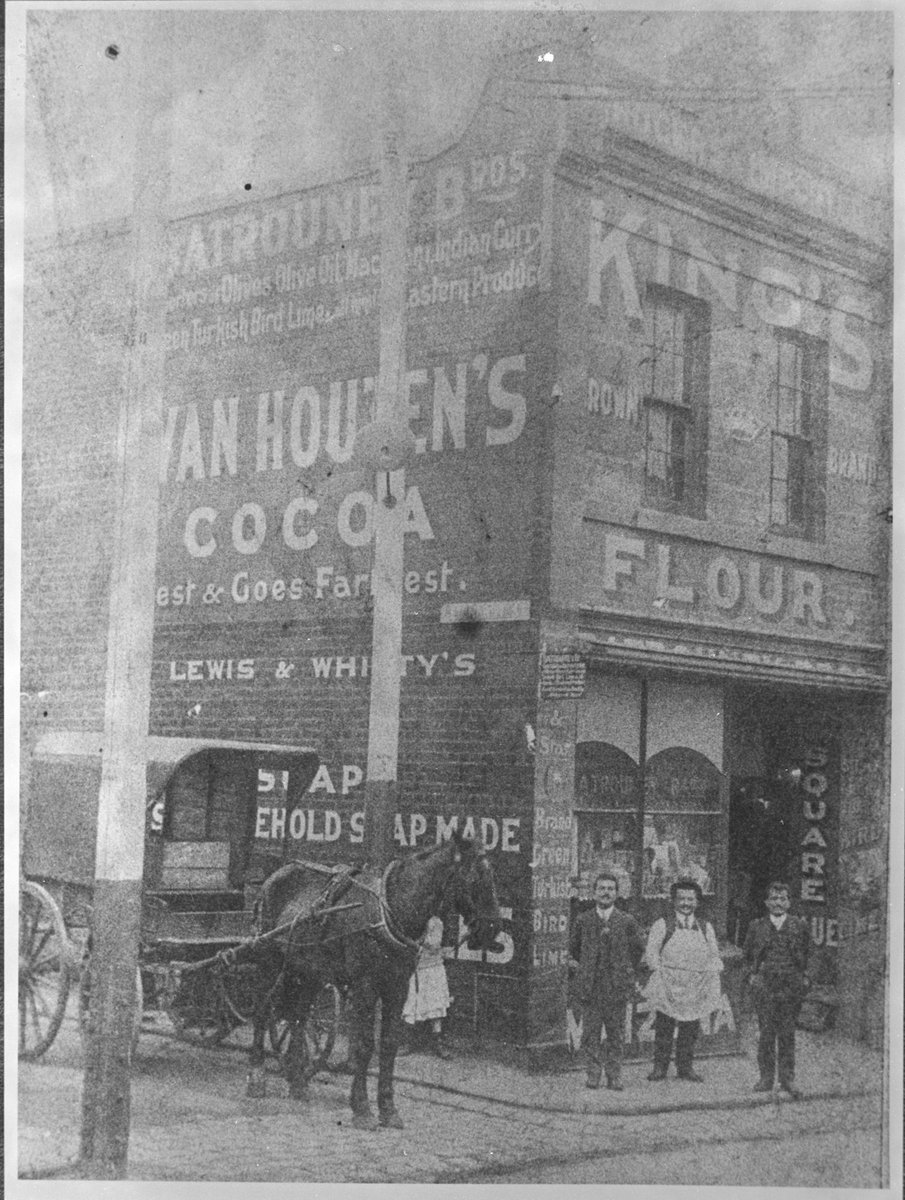 The shop of John, James and Farah Batrouney, in Exhibition St., 1907, Melbourne City