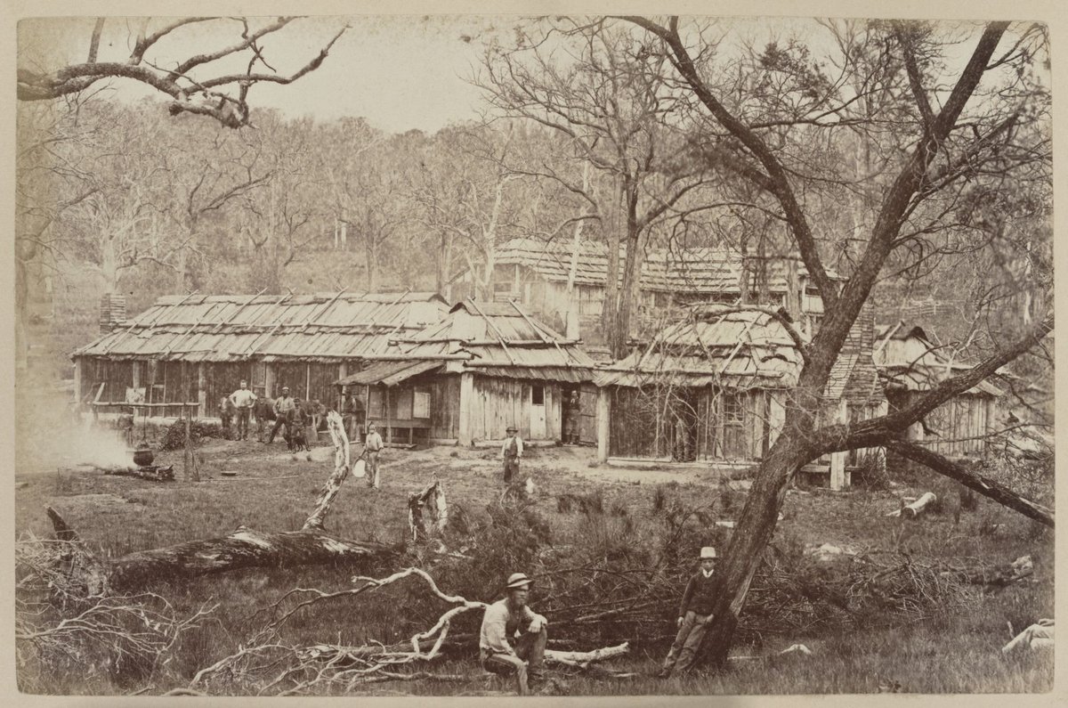 Shearers' Hut, Seven Creeks Station. N.T. Longwood, 87 Miles N.E. from Melbourne (1870–80)