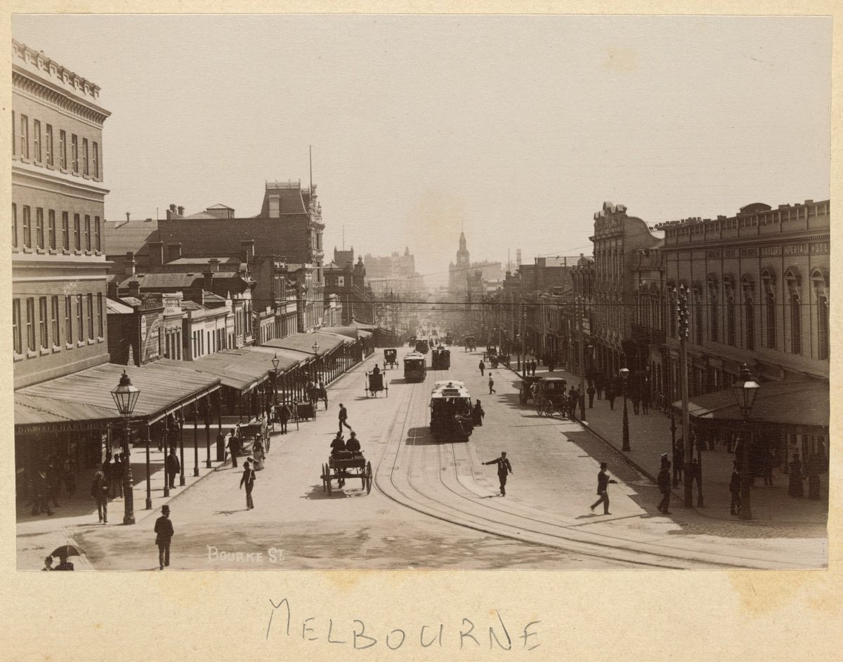 Bourke St, Melbourne City (1895)