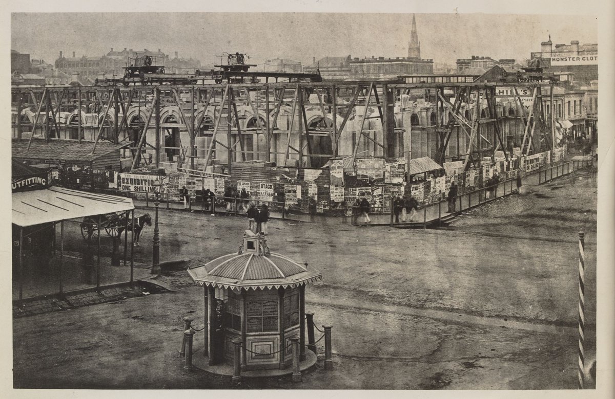 Melbourne General Post Office under construction, Melbourne City (c. 1865)