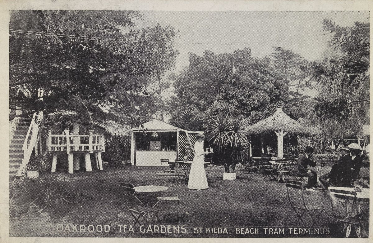 OAKROOD TEA GARDENS ST KILDA. BEACH TRAM TERMINUS (1900–30)