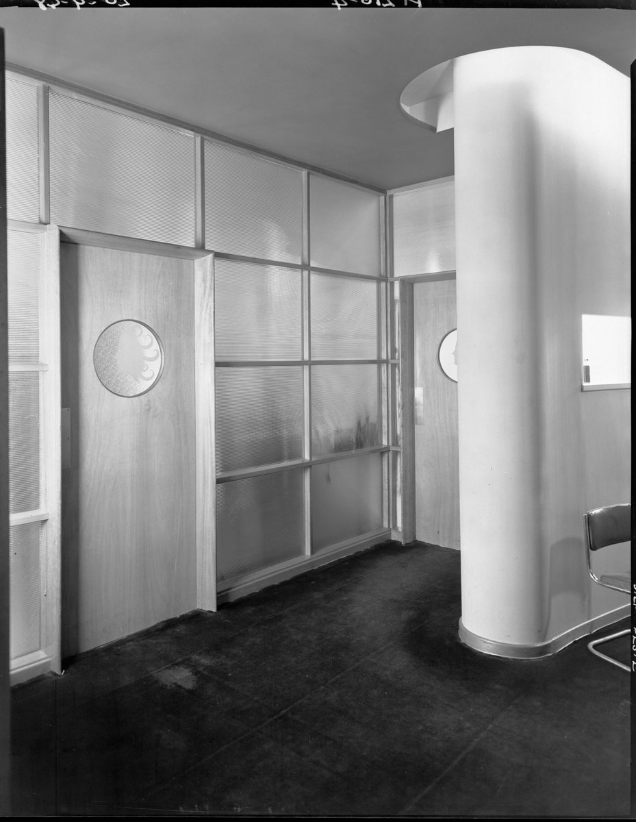 Doors behind reception, Stephanie Deste Beauty Lodge, 1st floor, Brooks Building, 59-65 Elizabeth St. Melbourne, Melbourne City (1948)