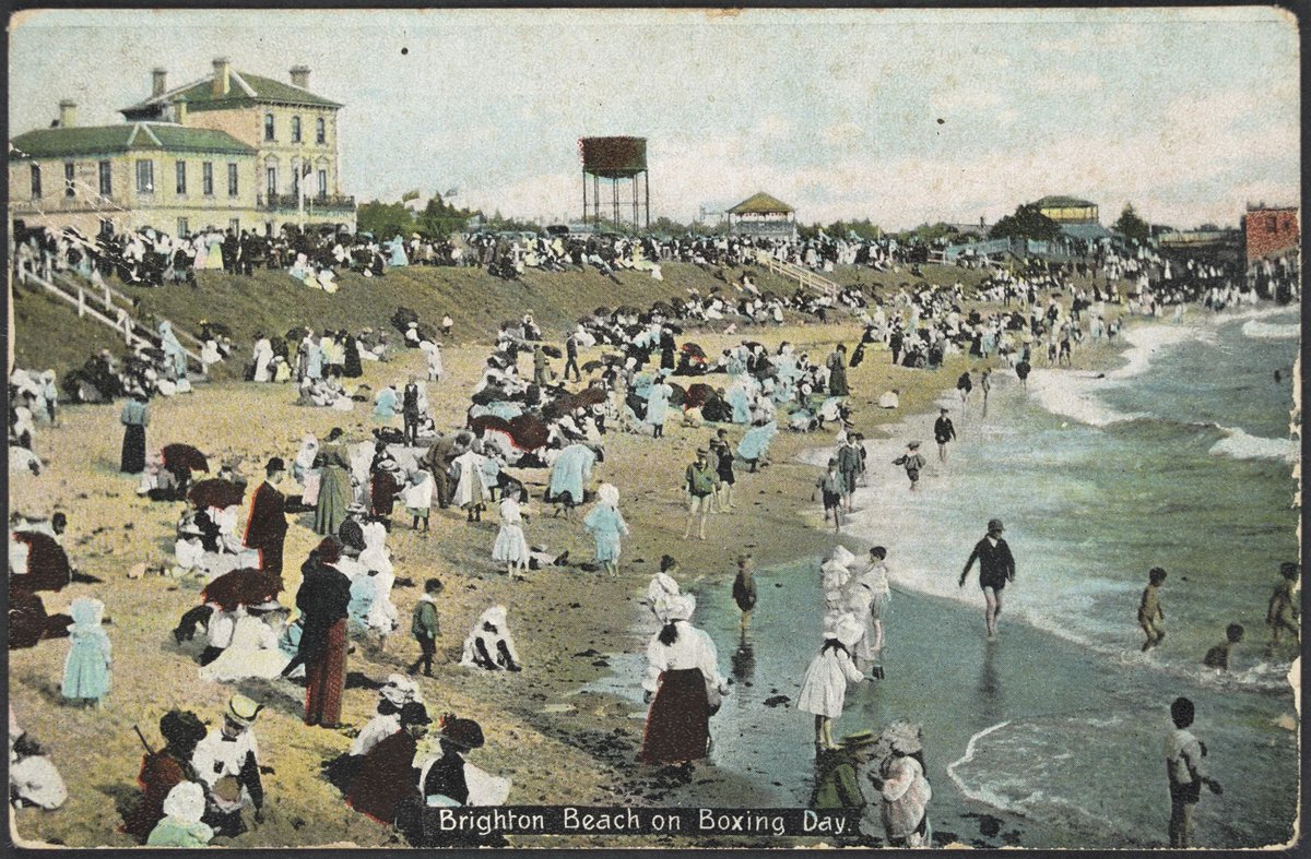 Brighton Beach on Boxing Day (c. 1906)