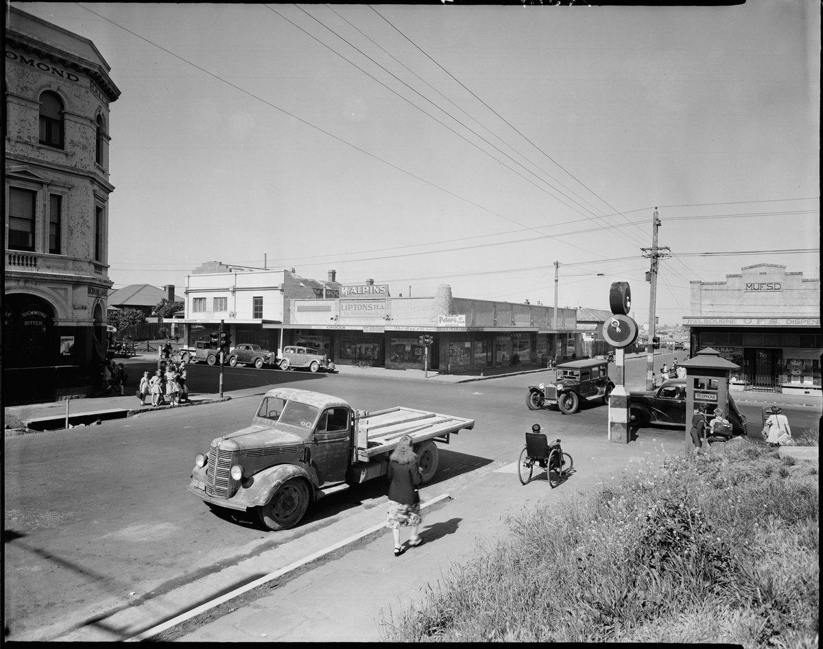 Intersection of Blyth and Nicholson Sts., Brunswick East (c. 1949)
