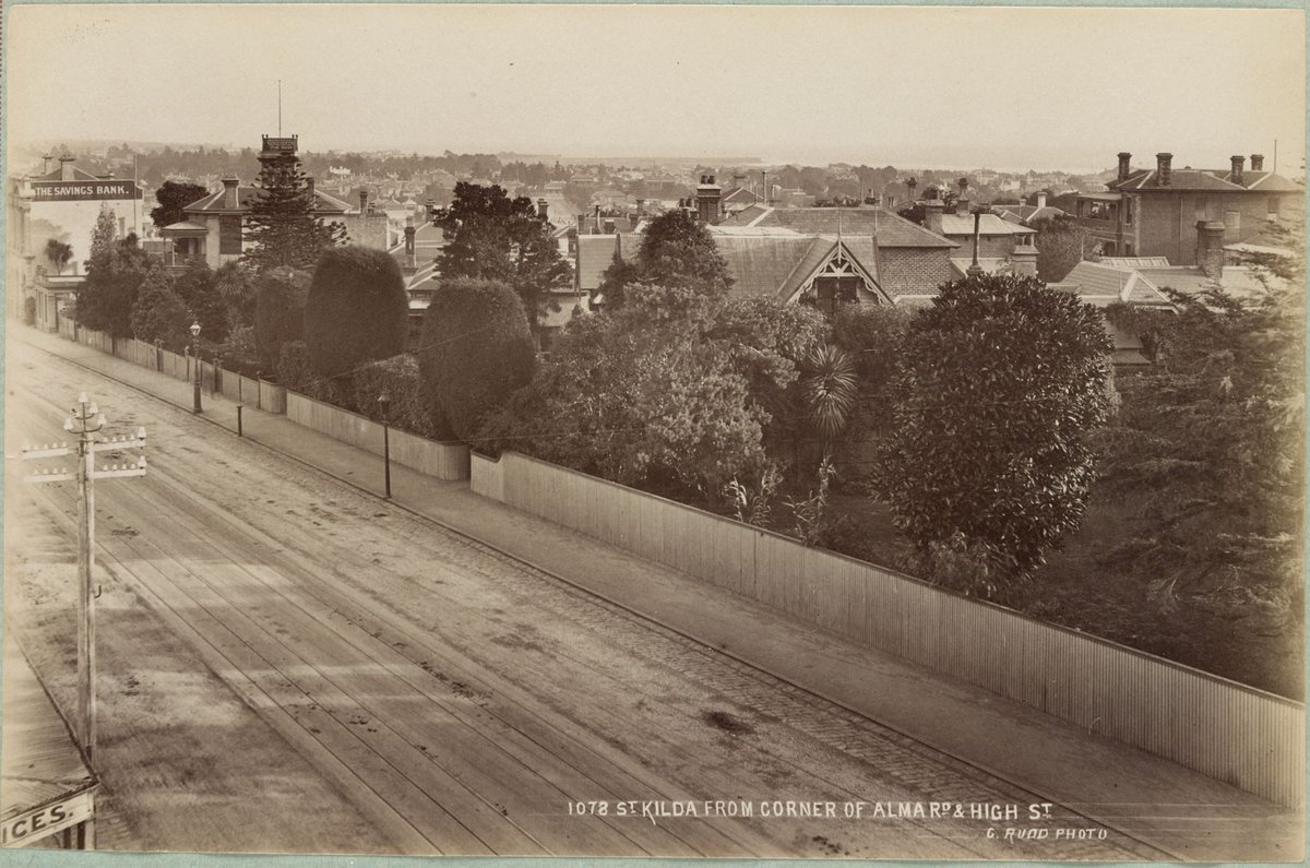 St Kilda from corner of Alma Rd & High St (1892–1900)