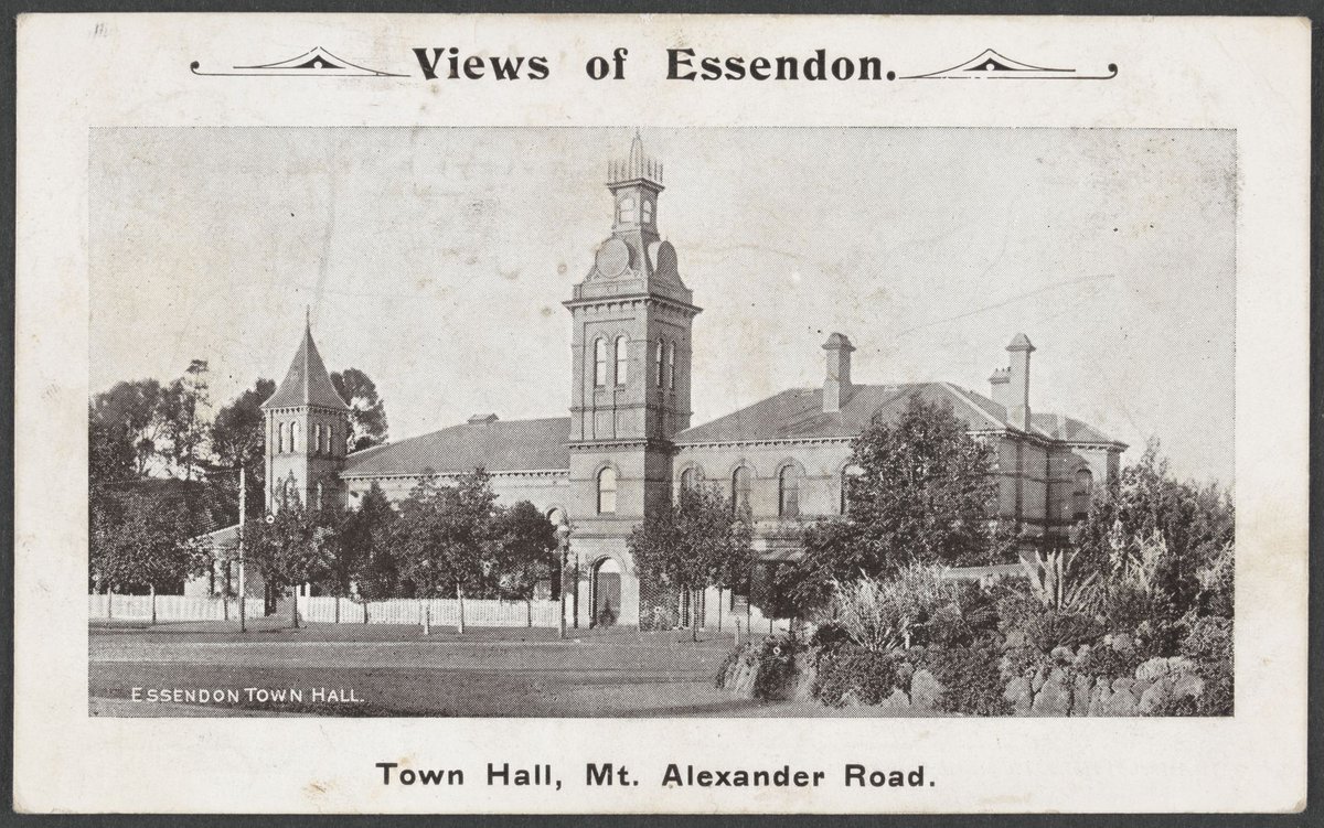 Views of Essendon. Town Hall, Mt. Alexander Road (c. 1906)