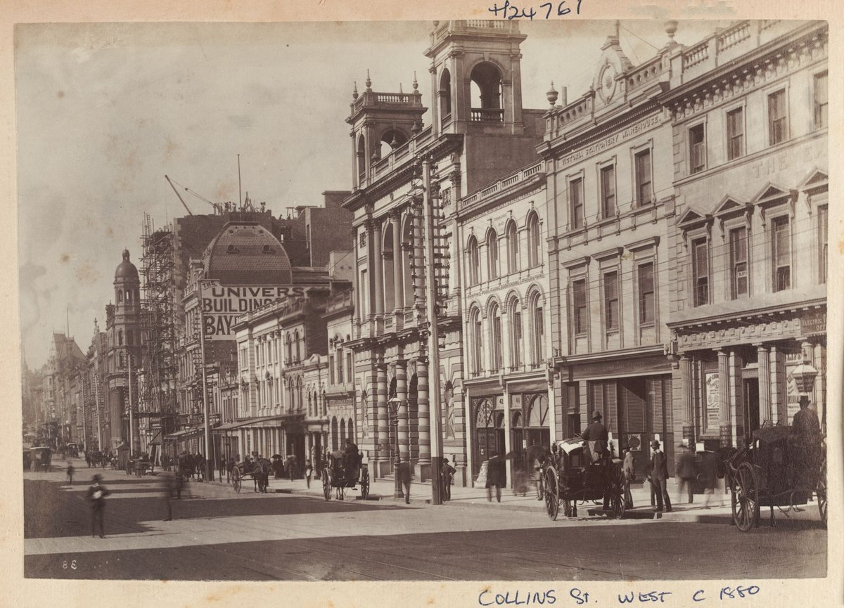 Collins Street, Melbourne-west, c. 1880, Melbourne City