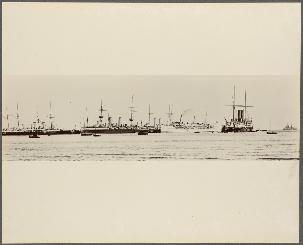 The Royal Yacht Ophir and the British war ships At Port Melbourne (1901)