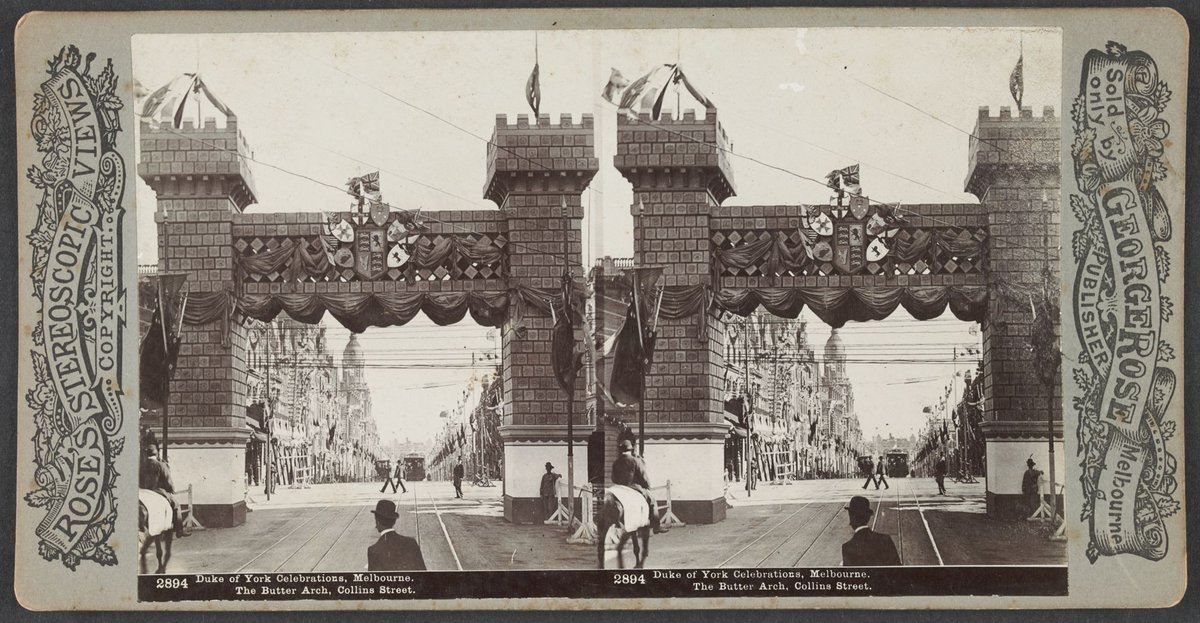 Duke of York Celebrations Melbourne. The Butter Arch Collins Street, Melbourne City (1901)