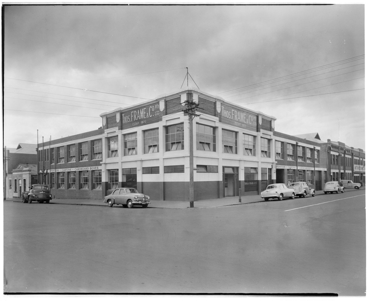 Exterior, Thomas Frame & Co., printers, Cnr. Bedford & Courtney Streets, North Melbourne (c. 1925)