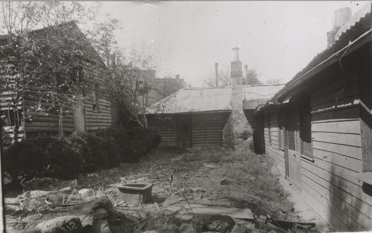 Interior courtyard of La Trobe's Cottage, Jolimont (c. 1937)