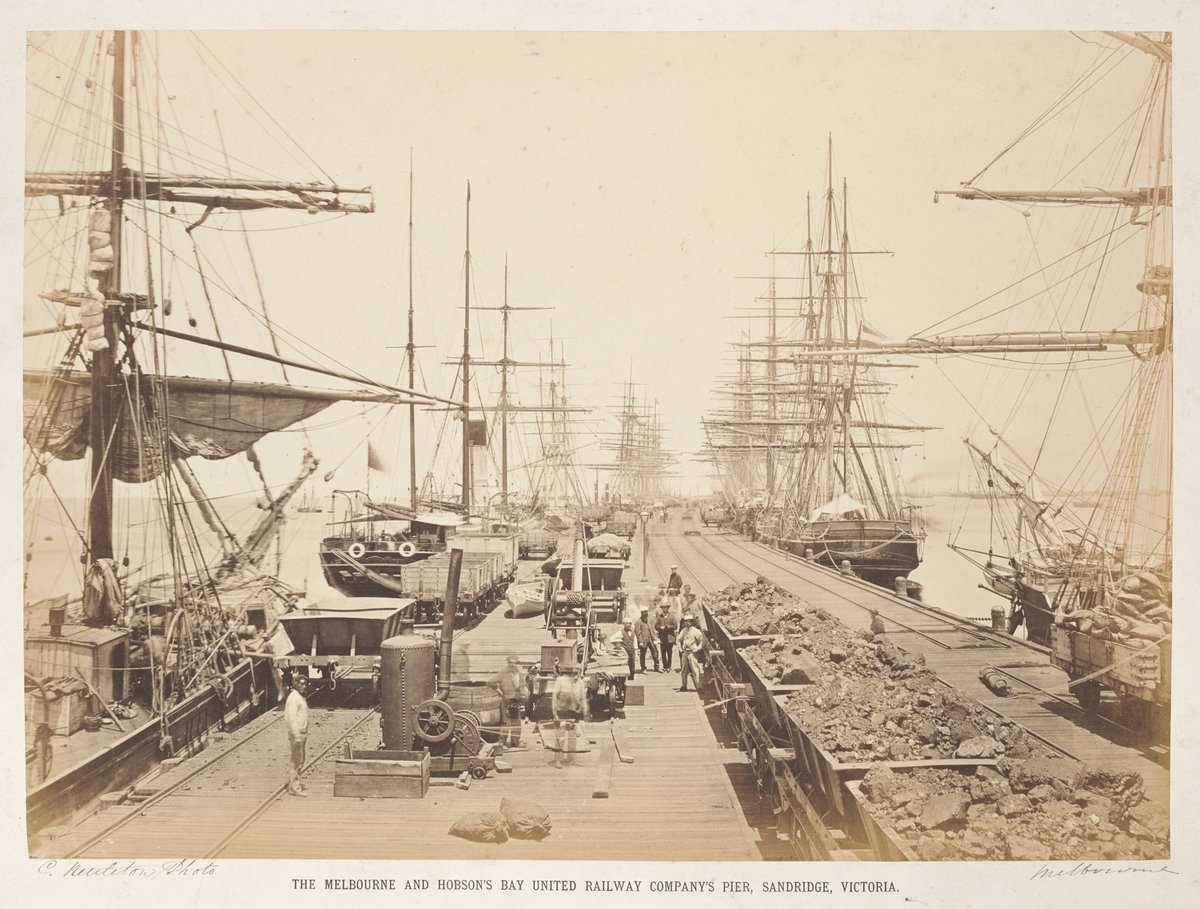 Railway Pier Sandridge picture, Port Melbourne (1870–80)