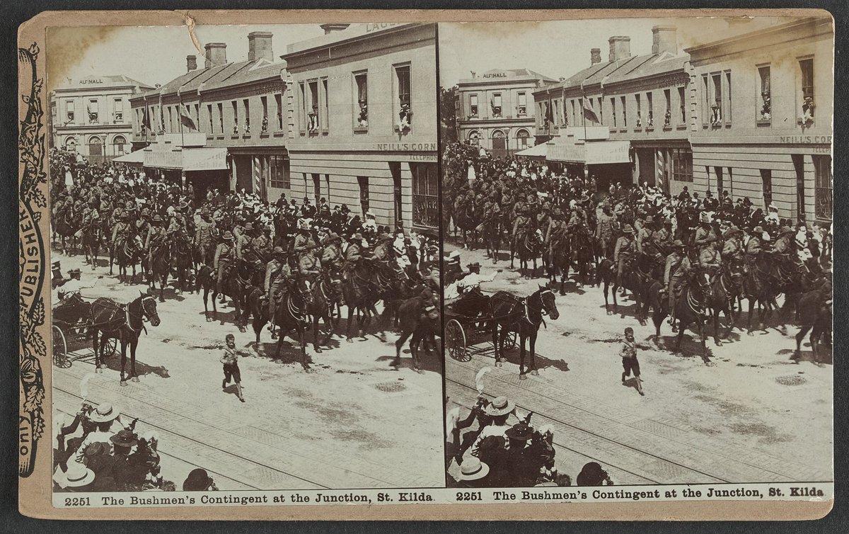 The Bushmen's Contingent at the Junction St. Kilda, St Kilda (c. 1900)