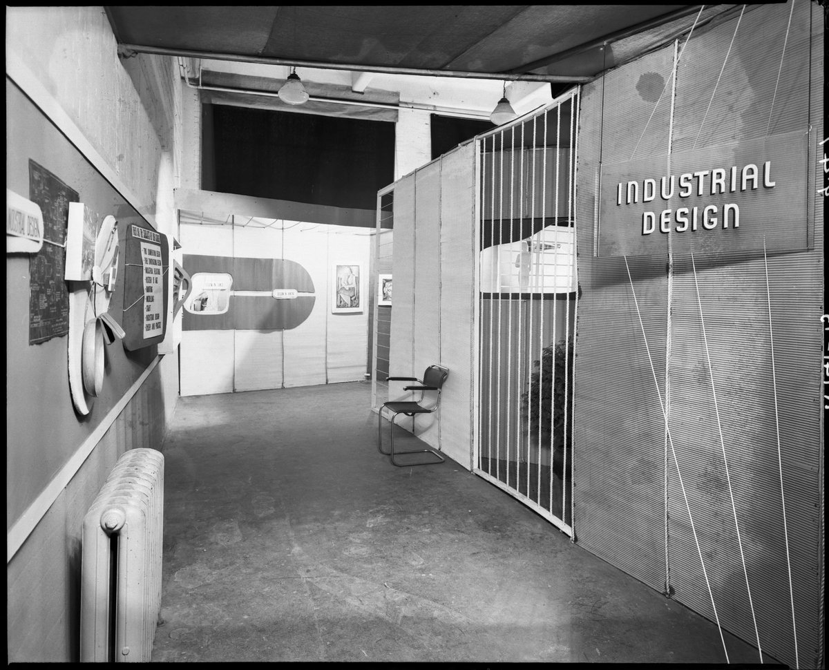 Corridor in exhibition of student work, Melbourne Technical College (R.M.I.T) (1947)