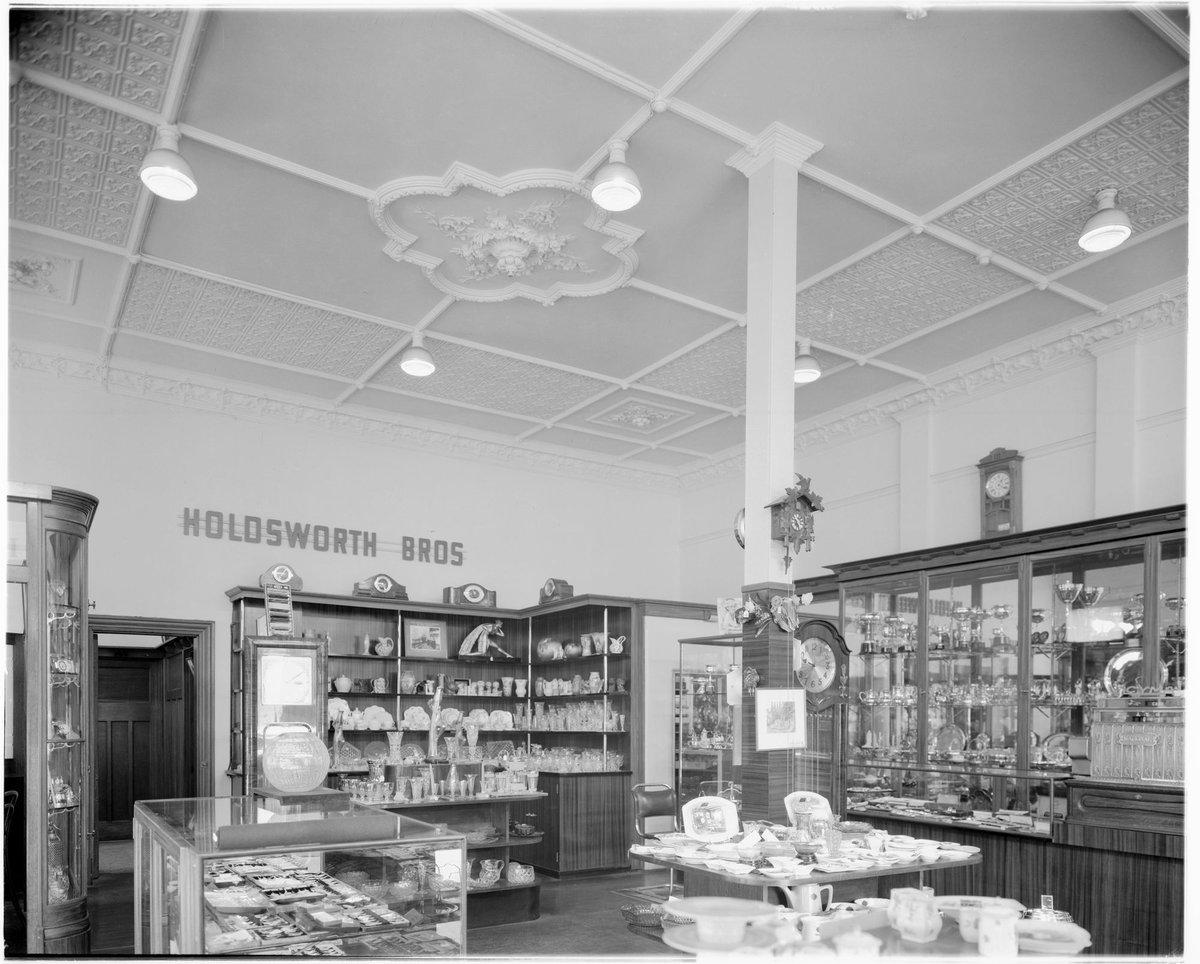 Interior, Holdsworth Bros., jewellers 21-3 Chapel Street, Windsor (c. 1940)