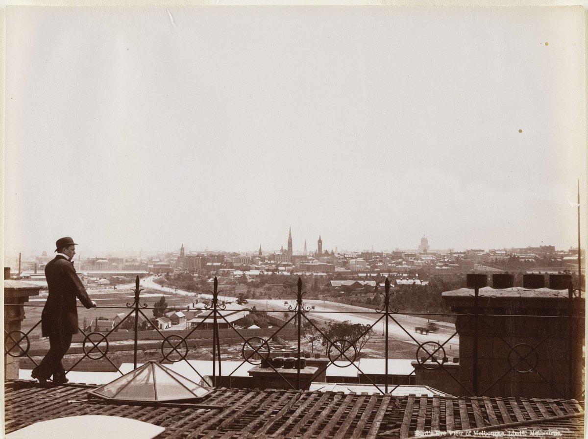 Bird's eye view of Melbourne, Melbourne City (1876–94)