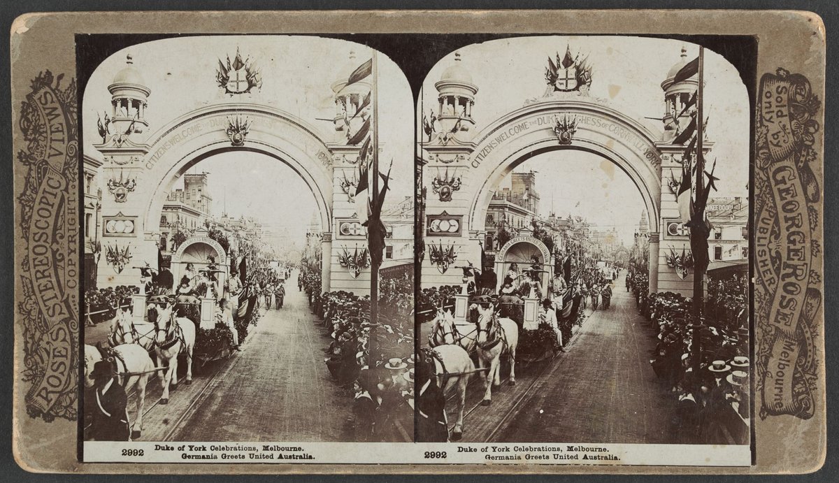 Duke of York Celebrations, Melbourne. Germania Greets United Australia (1901)